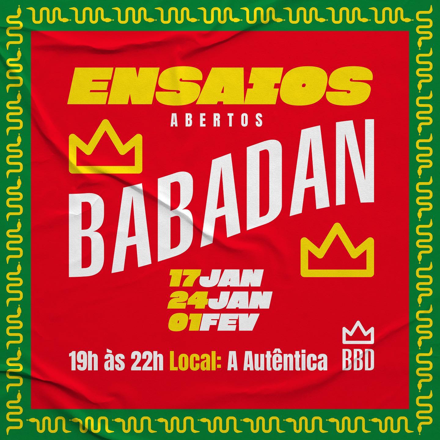 Ensaios: Babadan Banda de Rua