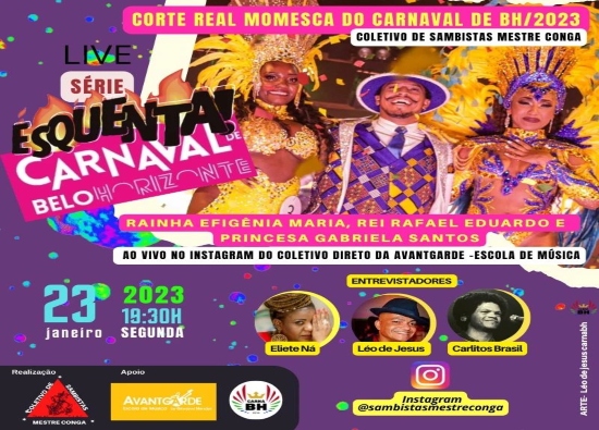 Reprodução Instagram Live: "Esquenta Carnaval" - Coletivo Sambistas Mestre Conga