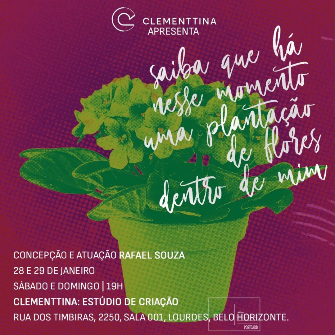 Reprodução Instagram Cena Curta "Saiba que há nesse momento uma plantação de flores dentro de mim" - Clementtina