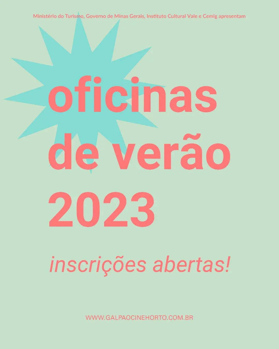 Oficinas de Verão 2023 - Galpão Cine Horto