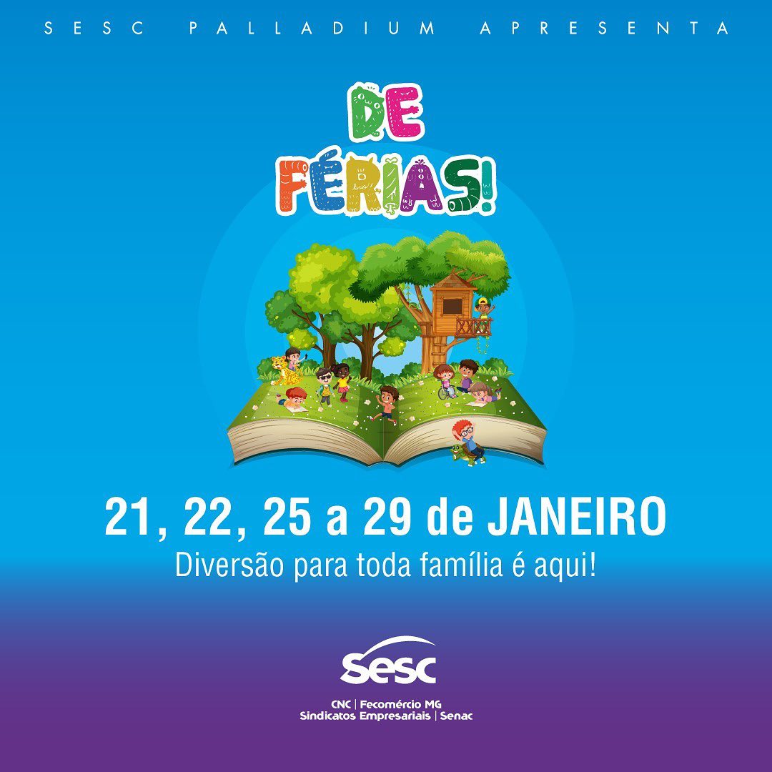 Programação "De férias" - Sesc Palladium