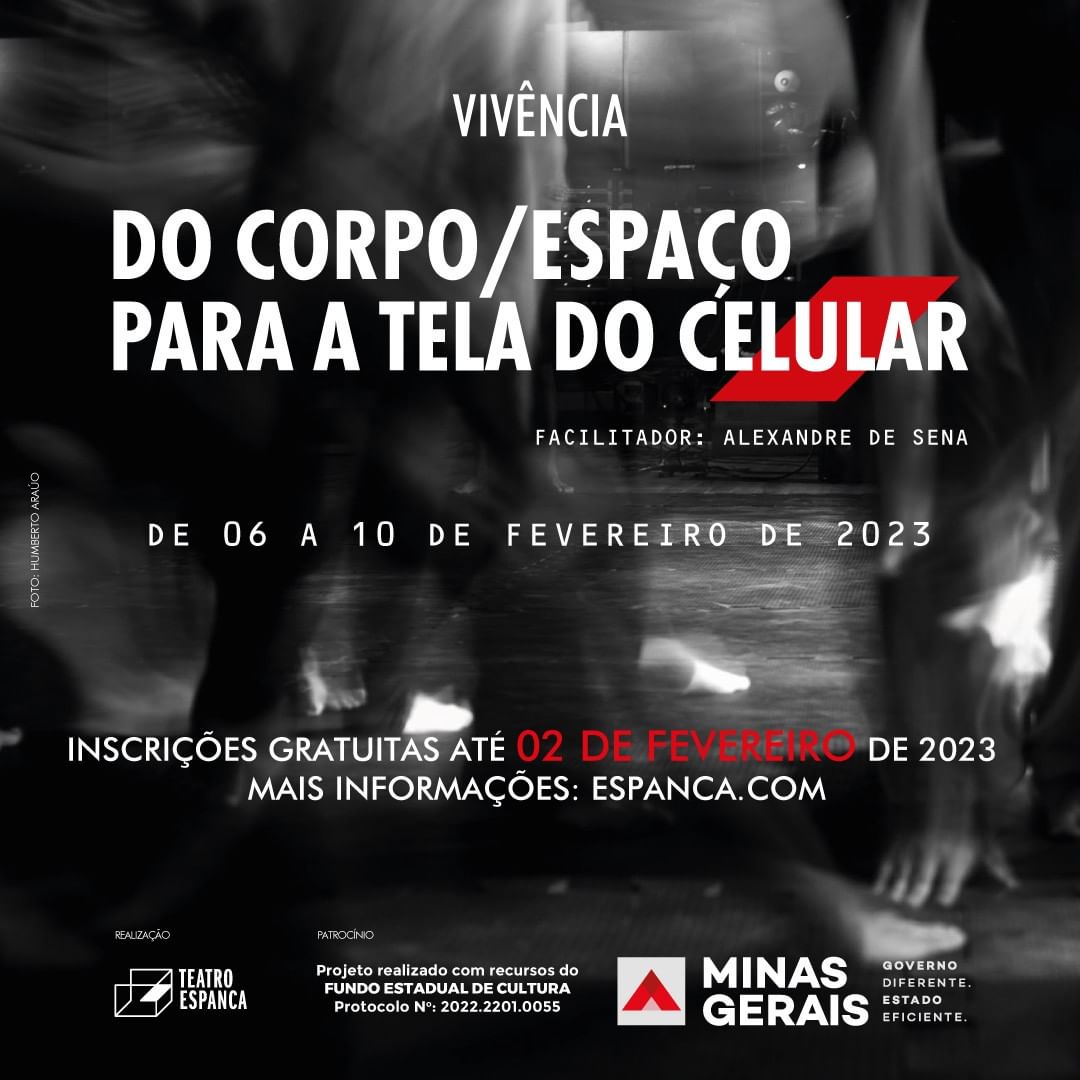 Reprodução Instagram Vivência "Do corpo/espaço para a tela do celular" - Teatro Espanca