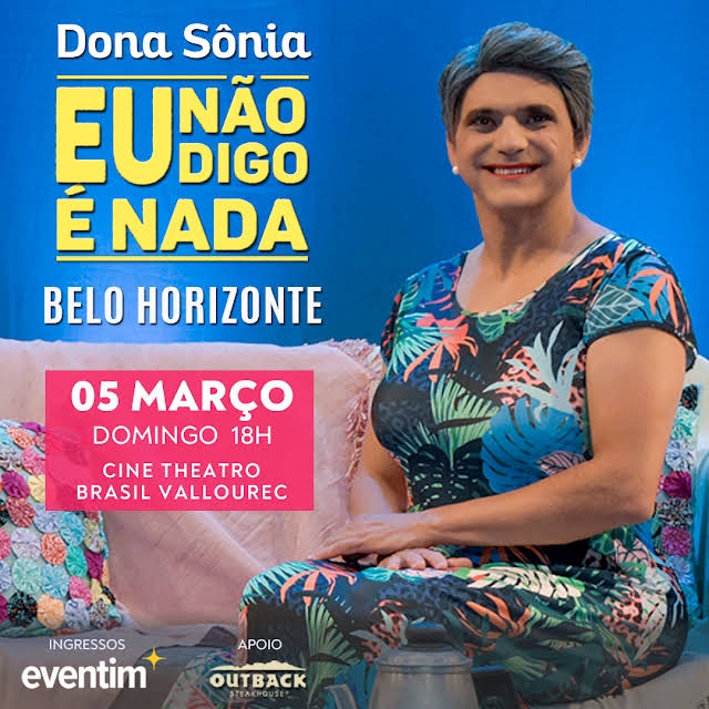 Stand-up: Dona Sônia em "Eu Não Digo é Nada" – com Glauber Cunha