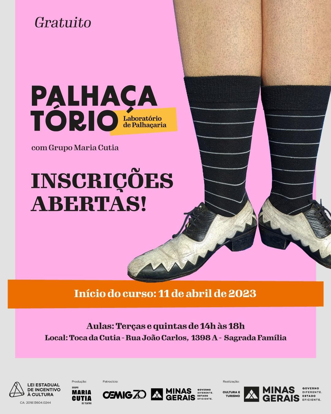 Reprodução Instagram Cursos e Espetáculos: Grupo Maria Cutia de Teatro