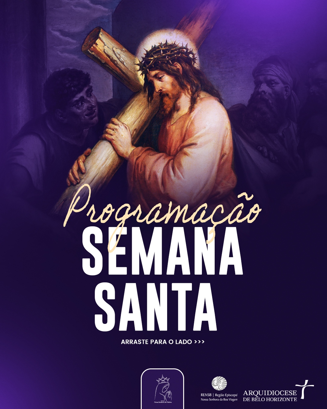 Reprodução/Facebook Igreja Nossa Senhora de Fátima Semana Santa - Igreja Nossa Senhora de Fátima