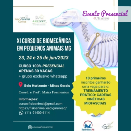 XI Curso de biomecânica aplicada em pequenos animais 