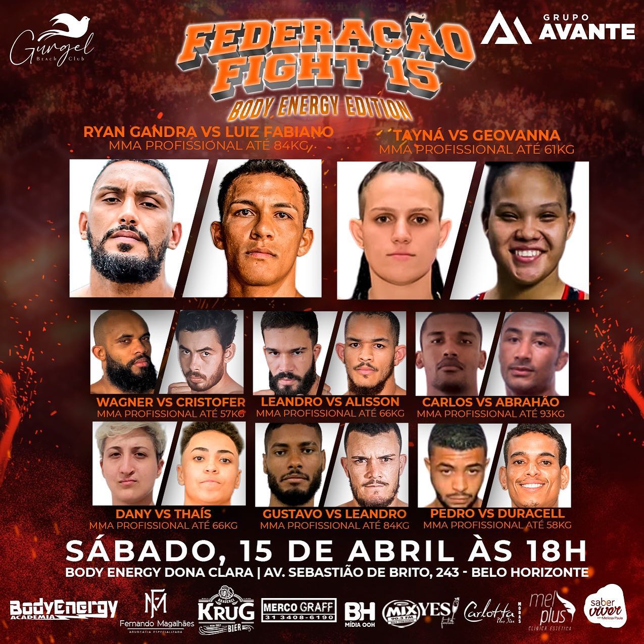 Federação Fight 15 "Body Energy Edition"