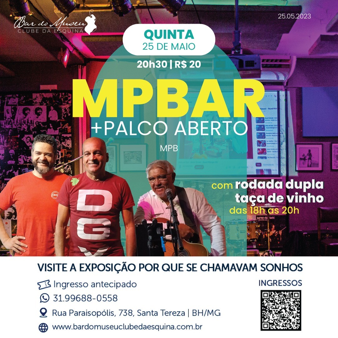 MPBar + Palco Aberto - Bar do Museu Clube da Esquina