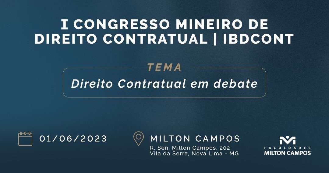 I Congresso Mineiro de Direito Contratual | IBDCont 2023