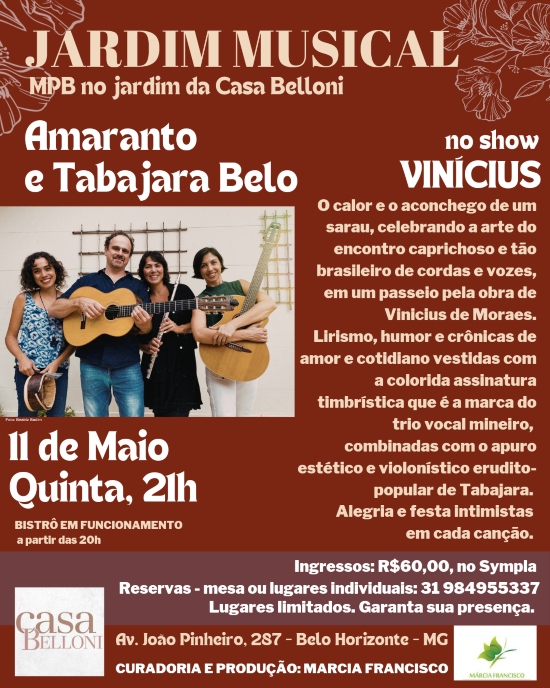 2ª Edição do Jardim Musical - Amaranto e Tabajaro Belo