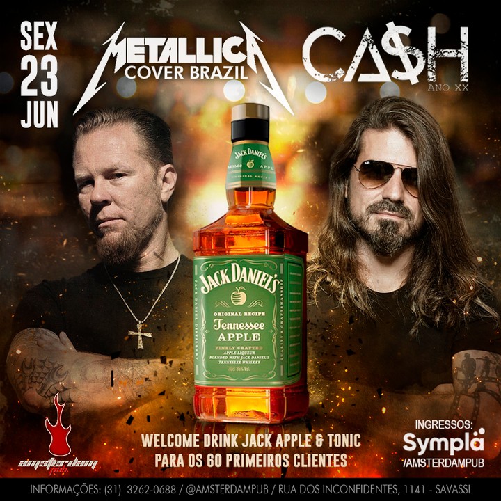 Reprodução Instagram Show: Metallica Cover e Ca$h - Amsterdam Pub