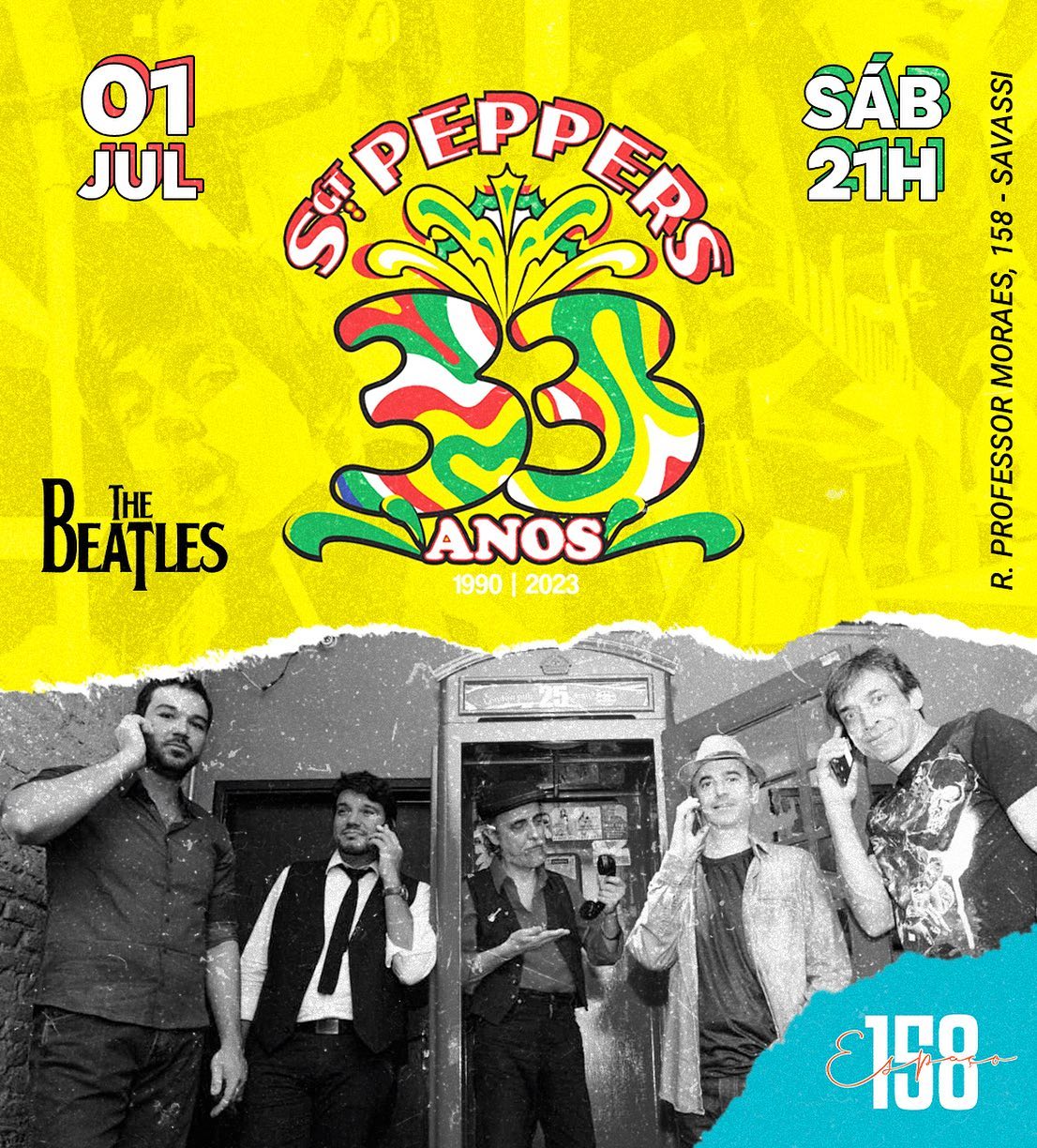Reprodução Instagram Show: Sgt. Peppers 33 anos - Espaço 158