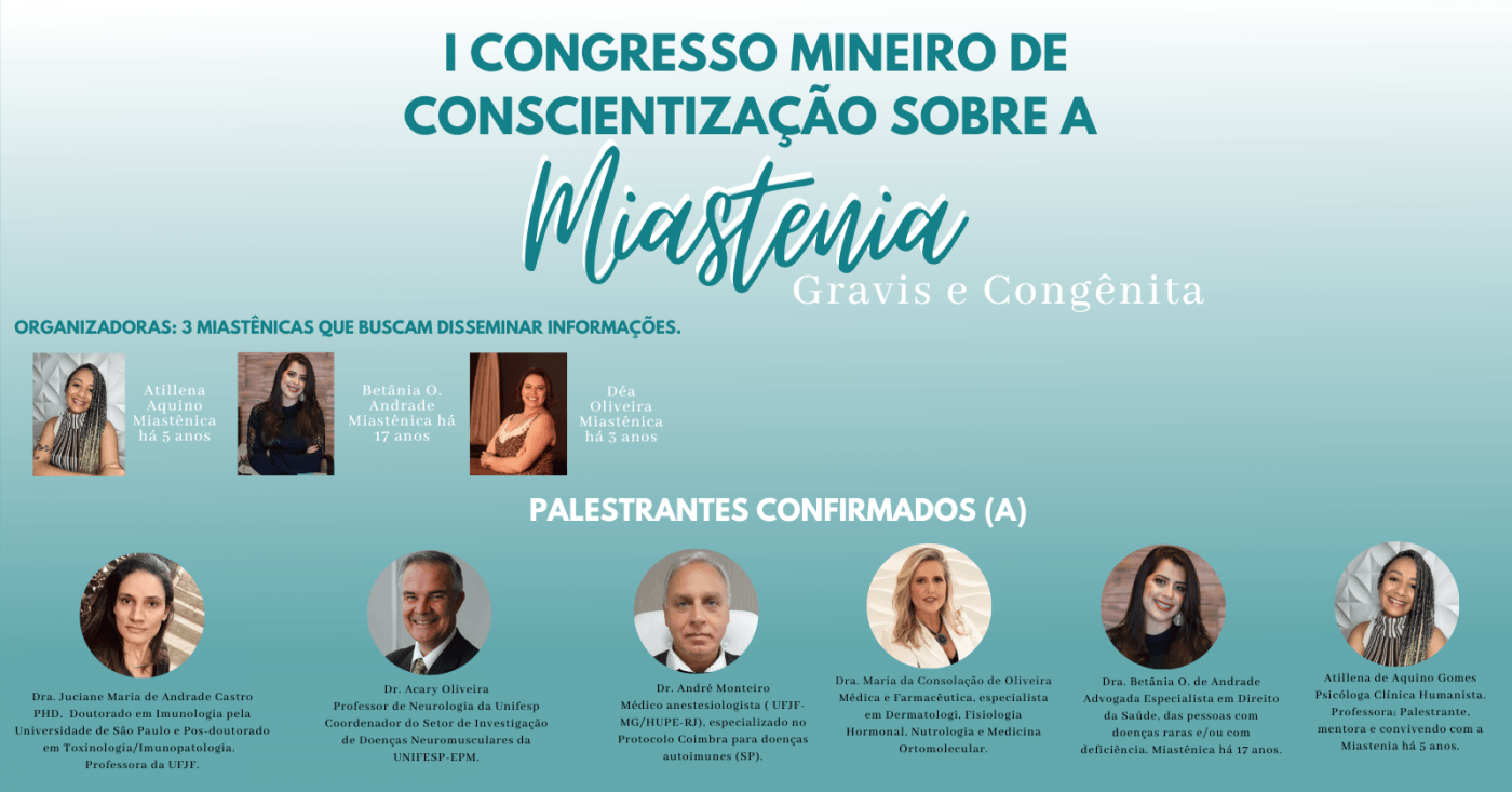 I Congresso Mineiro de Conscientização sobre a Miastenia (Gravis e Congênita) 2023