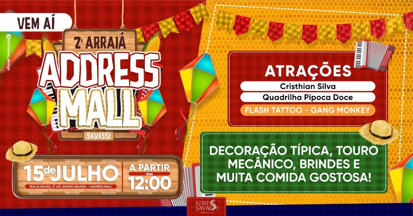 Reprodução Sympla 2ª Edição - Arraiá Address Mall