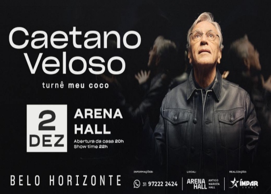 Show: Caetano Veloso "Turnê: Meu Coco"