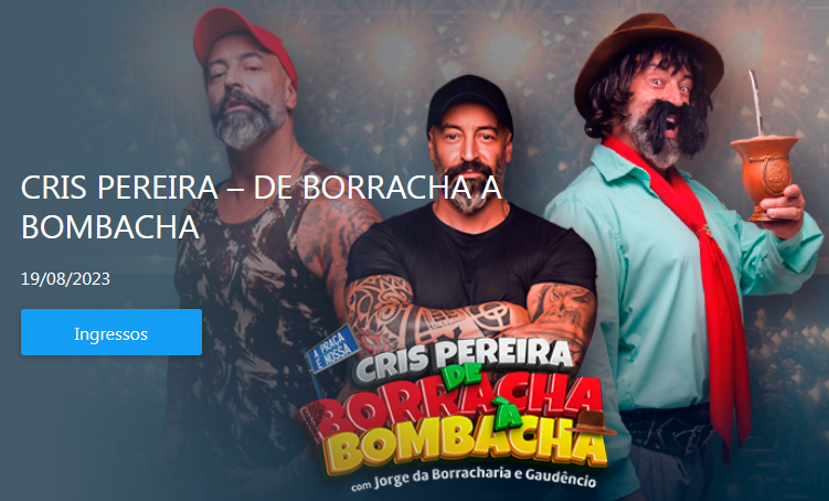reprodução oficial Espetáculo: "De borracha a bombacha" de Cris Pereira