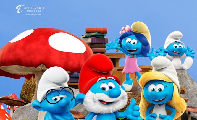 O parque temático: Os Smurfs no Boulevard Shopping