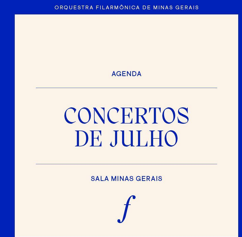 Concertos de Julho - Orquestra Filarmônica de MG