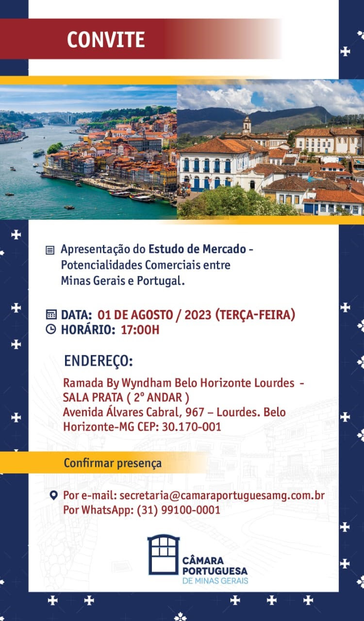 Apresentação do Estudo de Mercado - Potencialidades Comerciais entre Minas Gerais e Portugal 