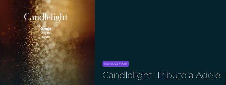 reprodução oficial Candlelight: Tributo a Adele