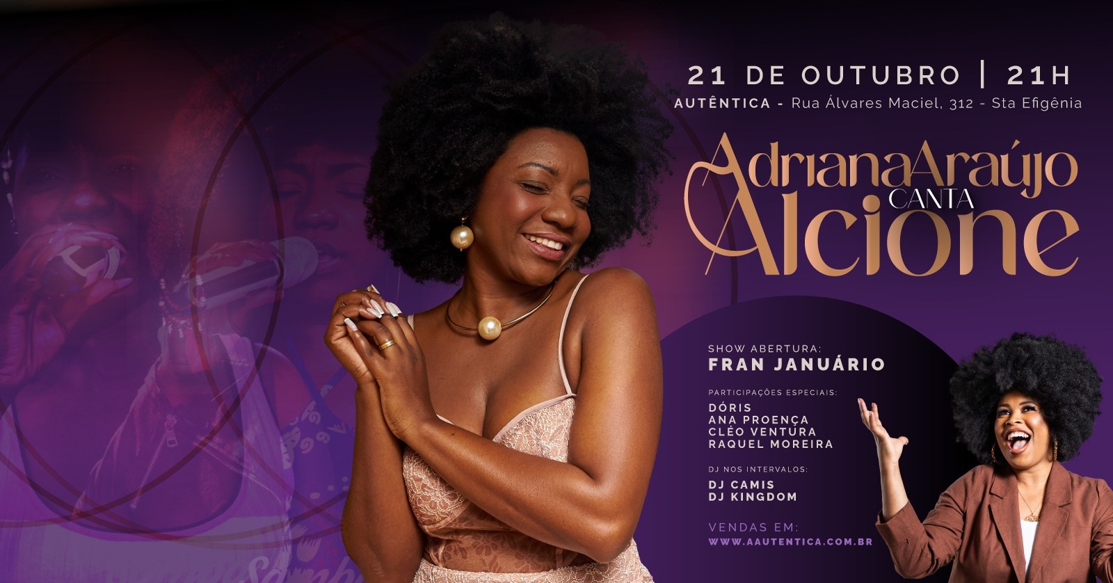 reprodução oficial Show: Adriana Araujo canta Alcione