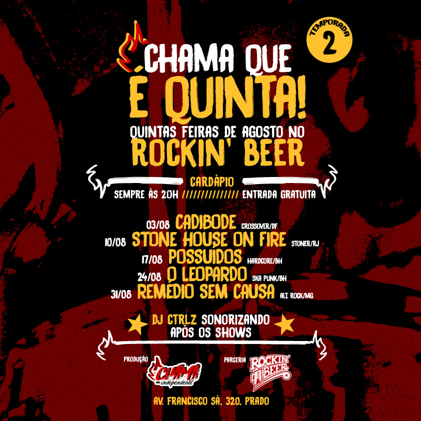 Festa: Chama que é Quinta - Rockin Beer