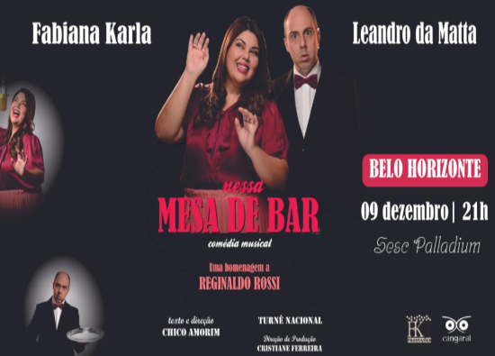 reprodução oficial Comédia musical: "Nessa mesa de bar" com Fabiana Karla