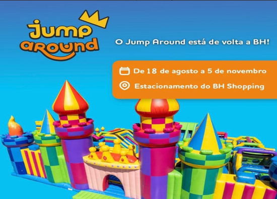 reprodução oficial Jump Around - O maior castelo inflável da América Latina