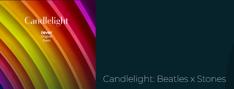 reprodução oficial Candlelight: Beatles x Stones