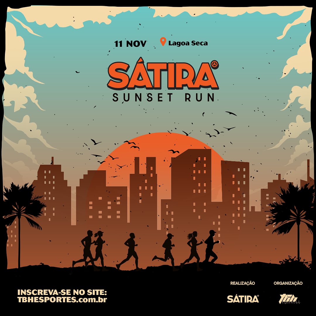 Divulgação/Instagram Corrida Sátira Sunset Run
