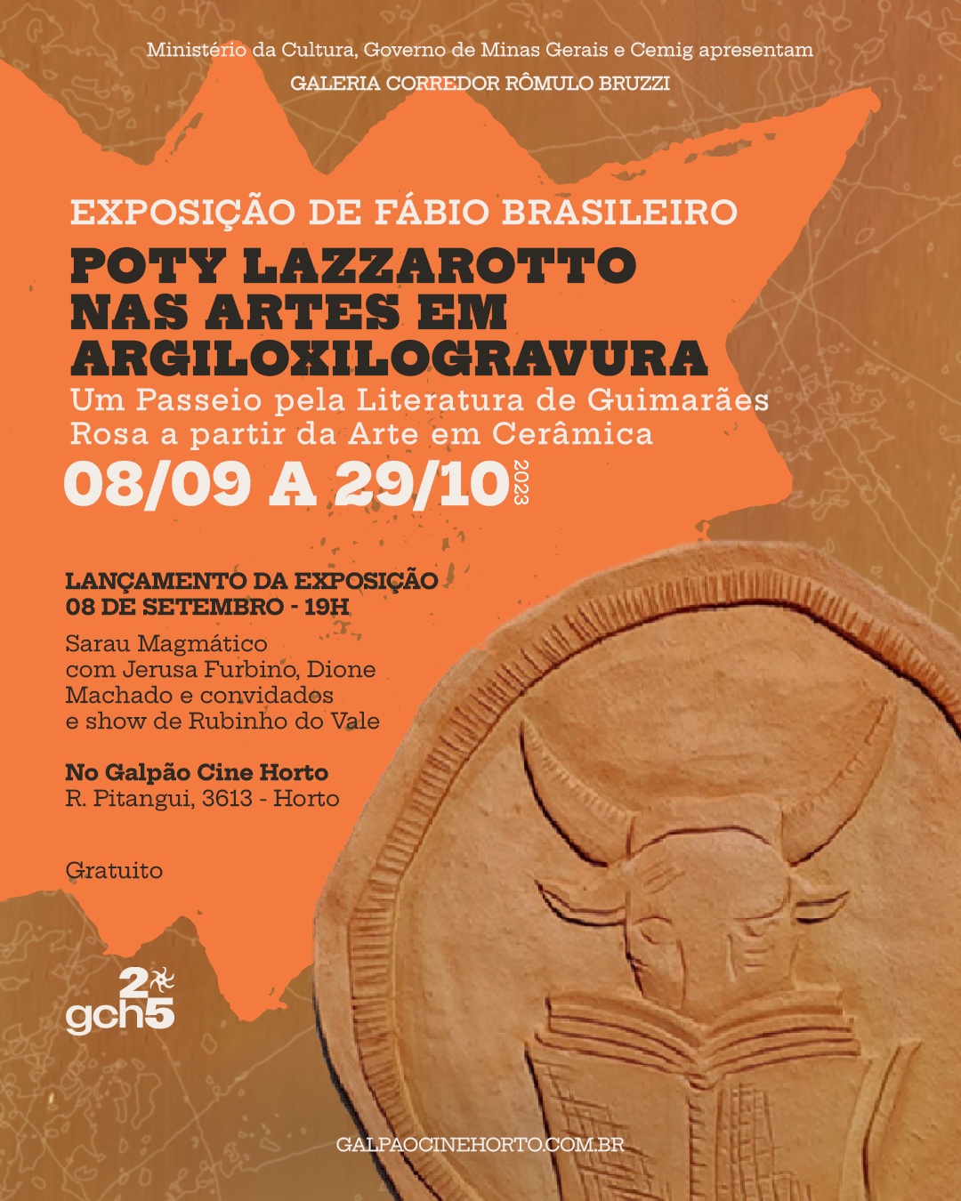 Exposição: Poty Lazzarotto nas Artes em Argiloxilogravuras - Fábio Brasileiro