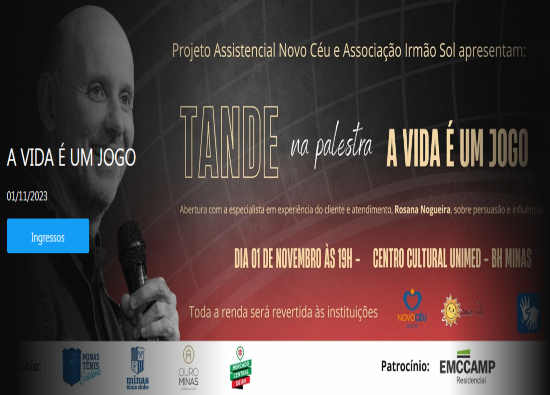Palestra: “A vida é um jogo” com Tande