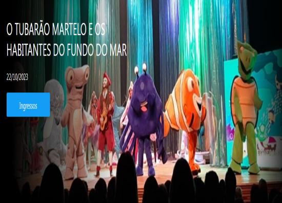 Musical infantil: “O Tubarão Martelo e os Habitantes do Fundo do Mar”