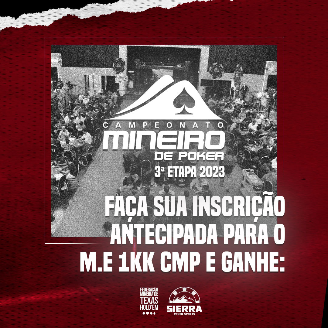 Reprodução: Sympla Campeonato Mineiro de Poker – 3ª Etapa