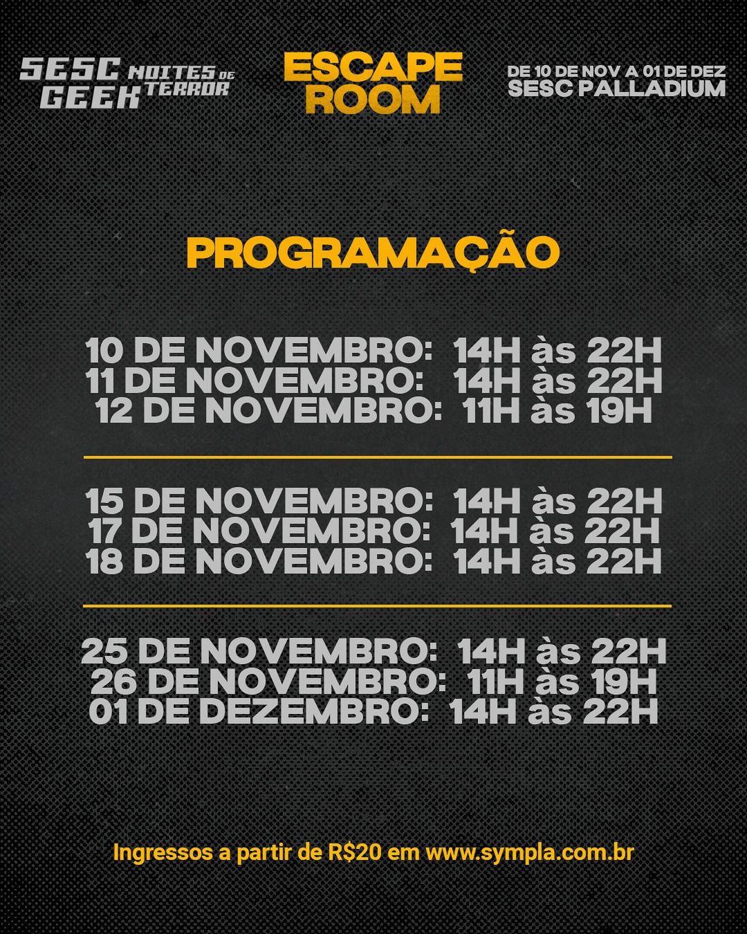 Escape Room - SESC  Portal Oficial de Belo Horizonte