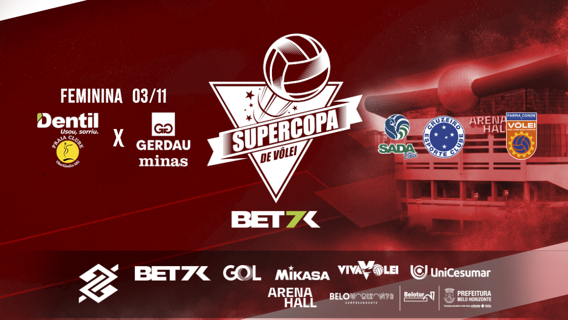reprodução oficial Supercopa Bet7k 2023 - Supercopa Voleibol Feminino e Masculino