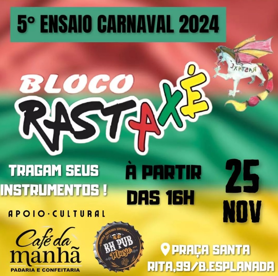 Ensaio de carnaval: Bloco Rastaxé 