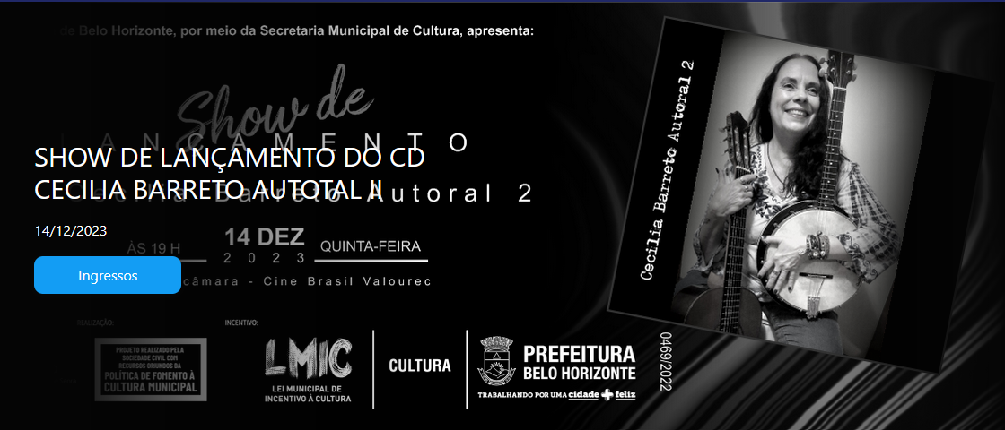 Show: Cecília Barreto “Cecília Barreto Autoral II”