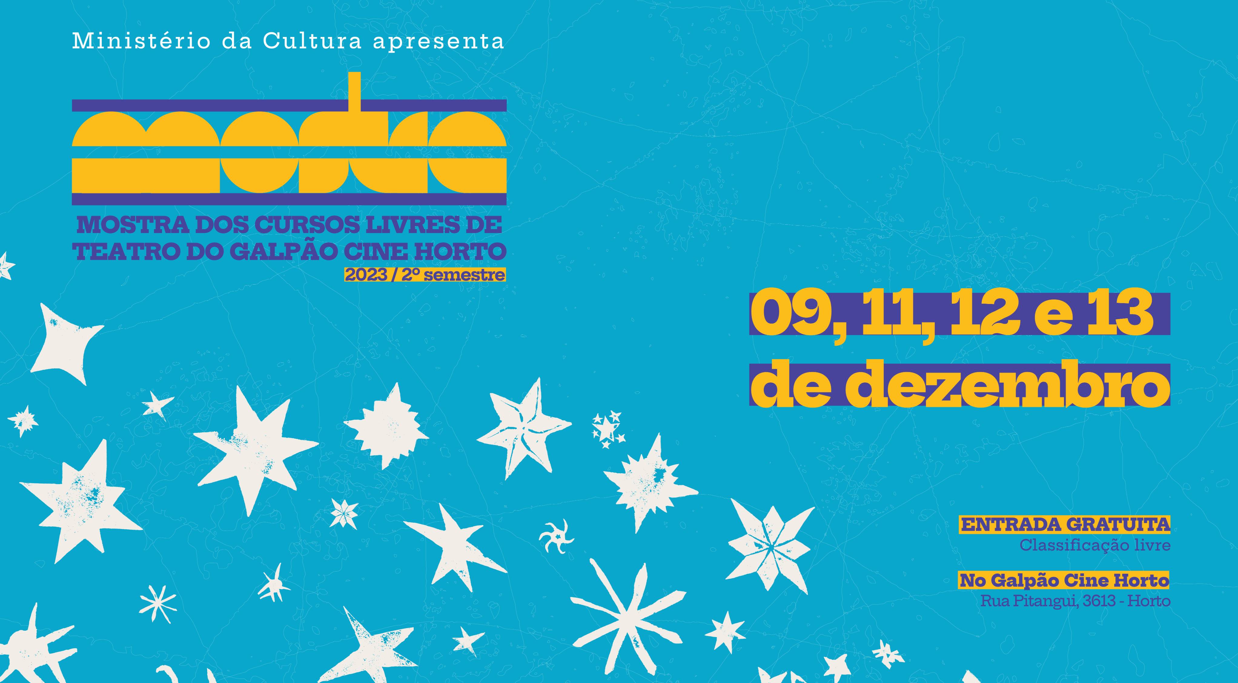 Mostra dos Cursos Livres de Teatro do Galpão Cine Horto
