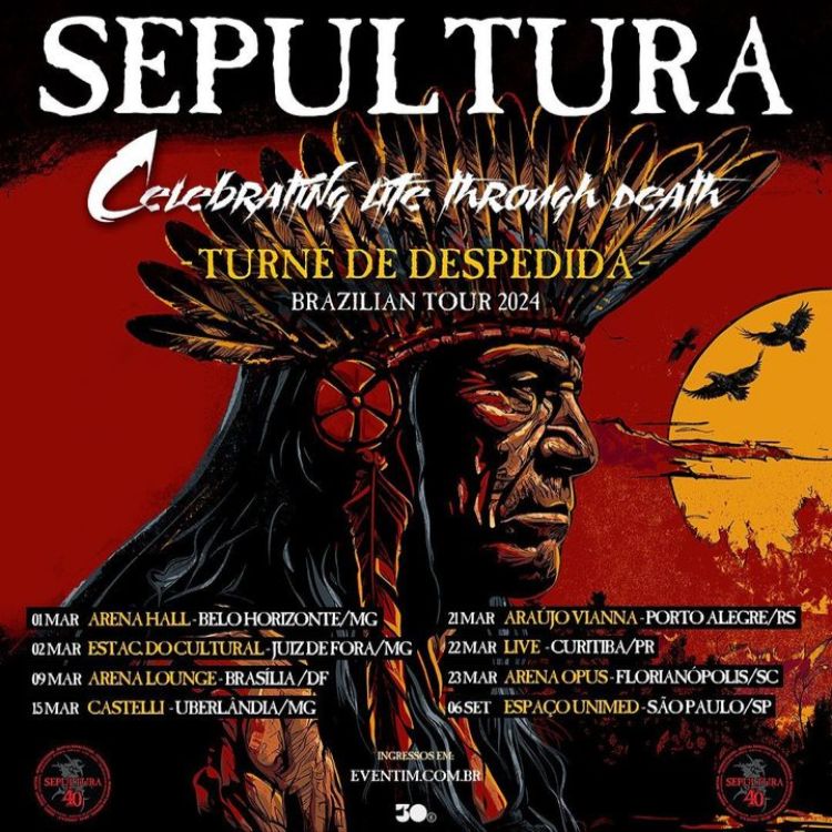 reprodução instagram Sepultura "Celebrating life through death"