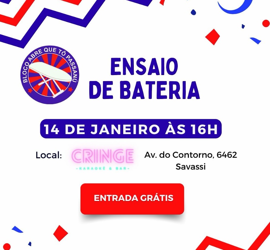 Ensaio de Bateria: Bloco Abre que to Passanu