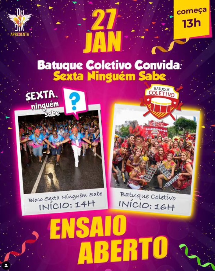 Ensaio: Batuque Coletivo e Sexta Ninguém Sabe
