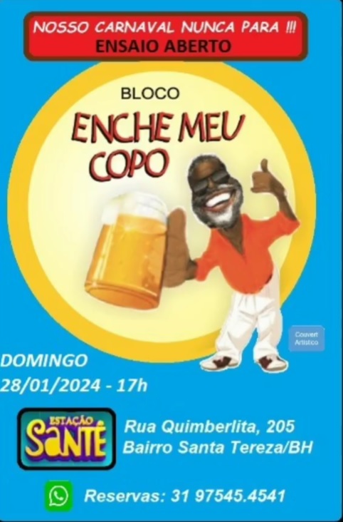 Ensaio: Bloco Enche meu copo