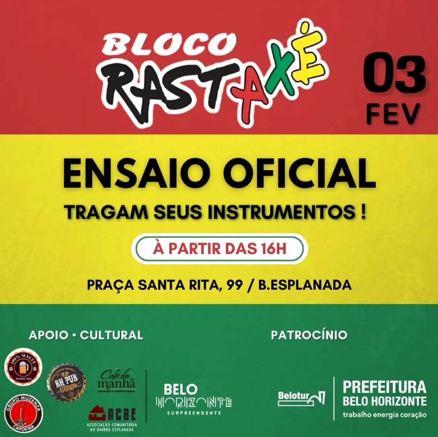 Ensaio: Bloco Rastaxé