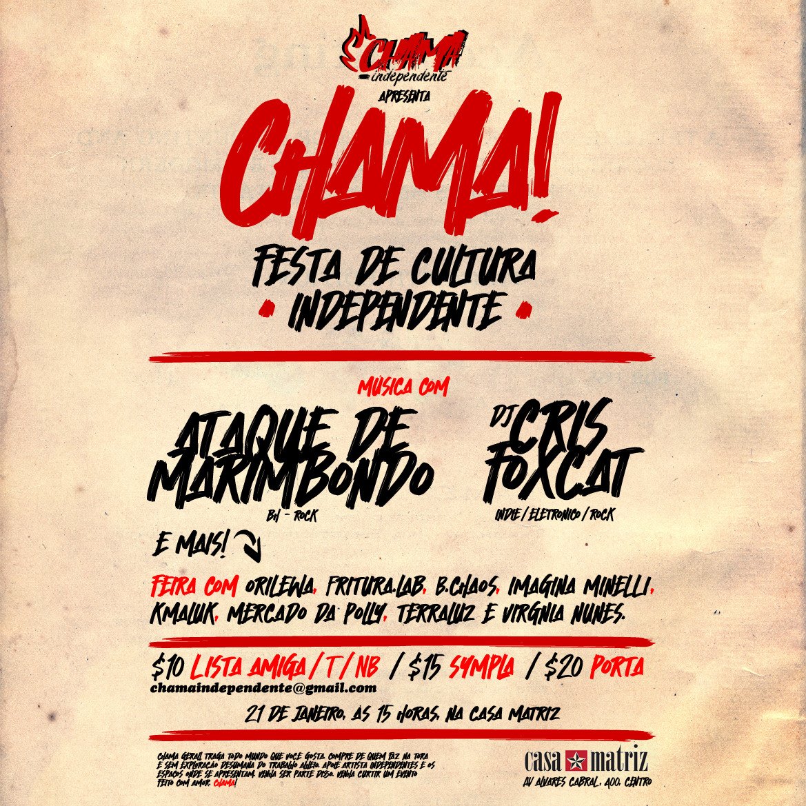 5ª Edição - Chama! Festa de Cultura Independente