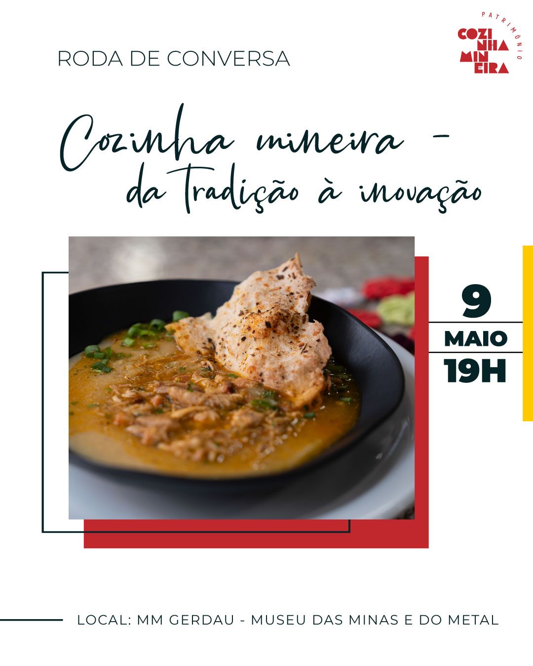 Roda de conversa: “Cozinha Mineira - da tradição à inovação”