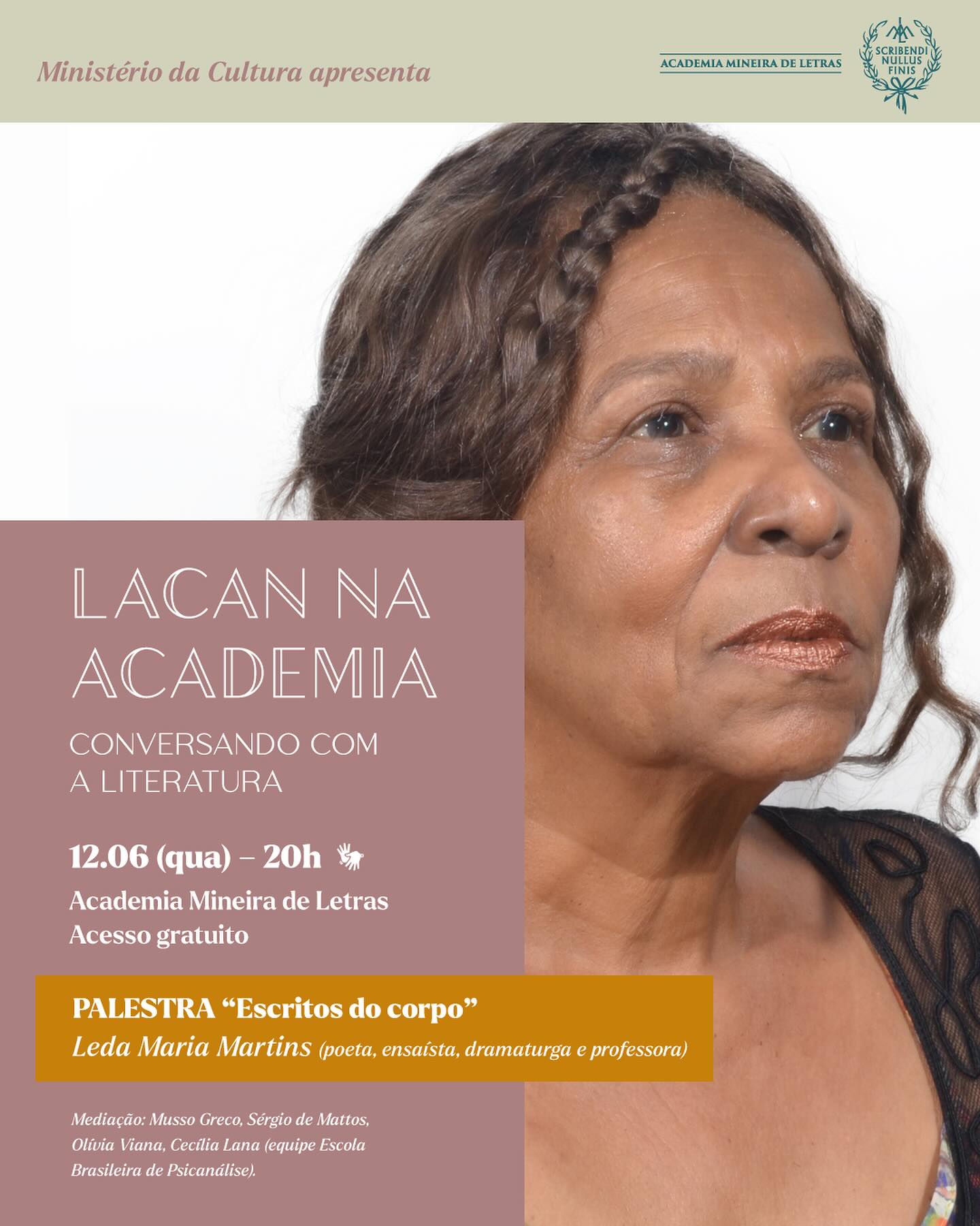 Palestra: “Escritos do corpo” com Leda Maria Martins