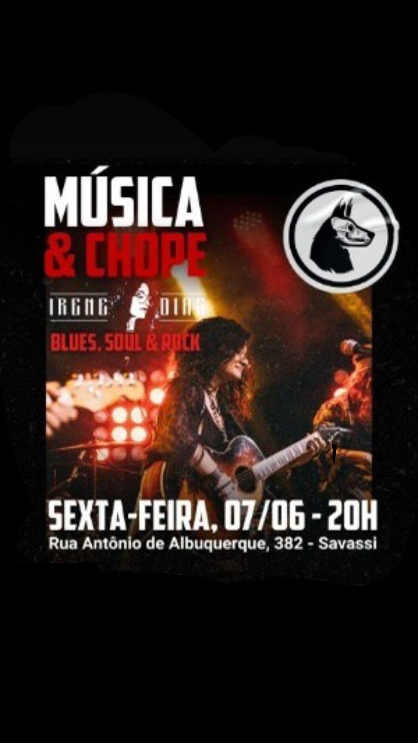 Divulgação/Instagram Música & Chope - Irene Dias