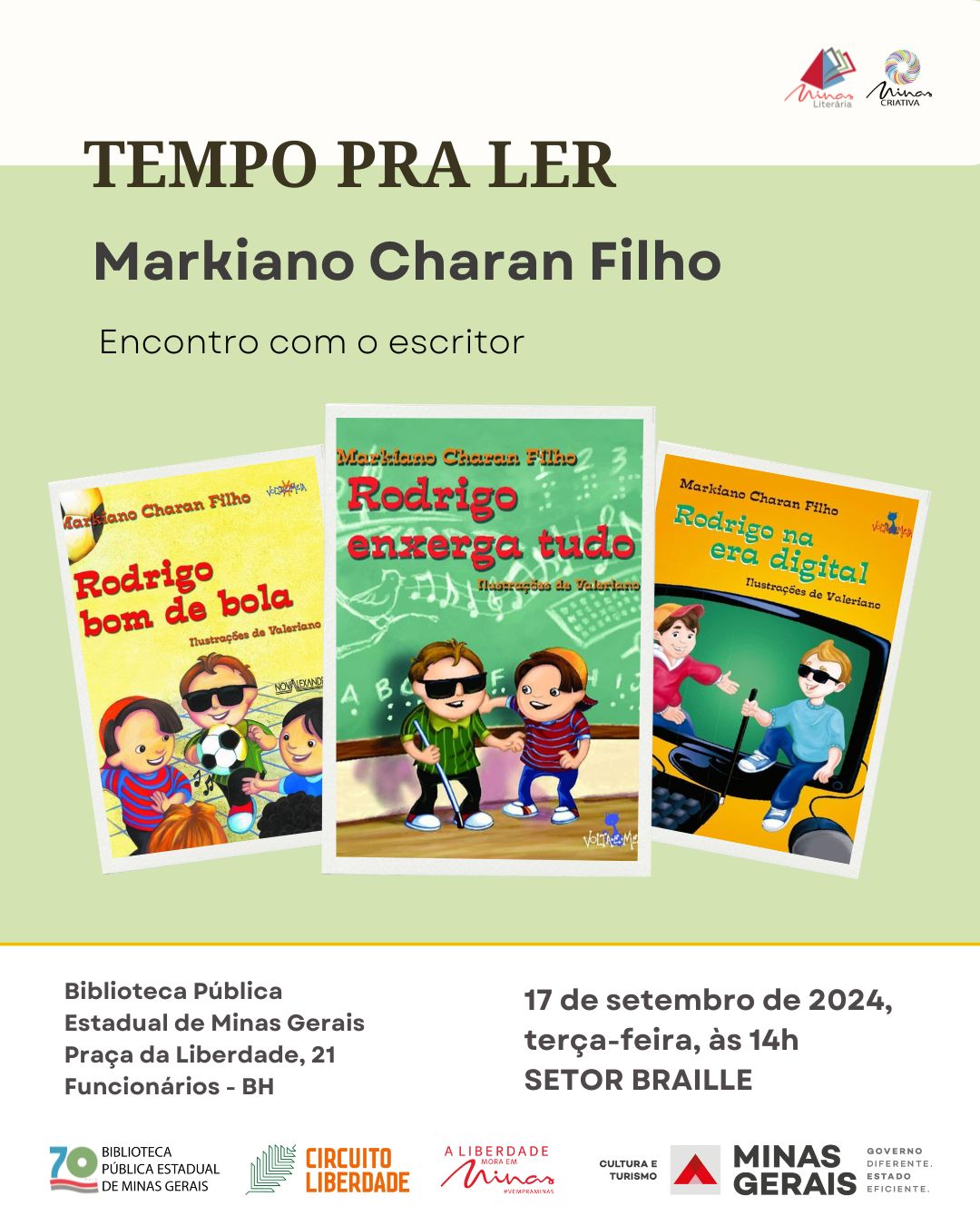 Tempo para ler: encontro com Markiano Charan Filho