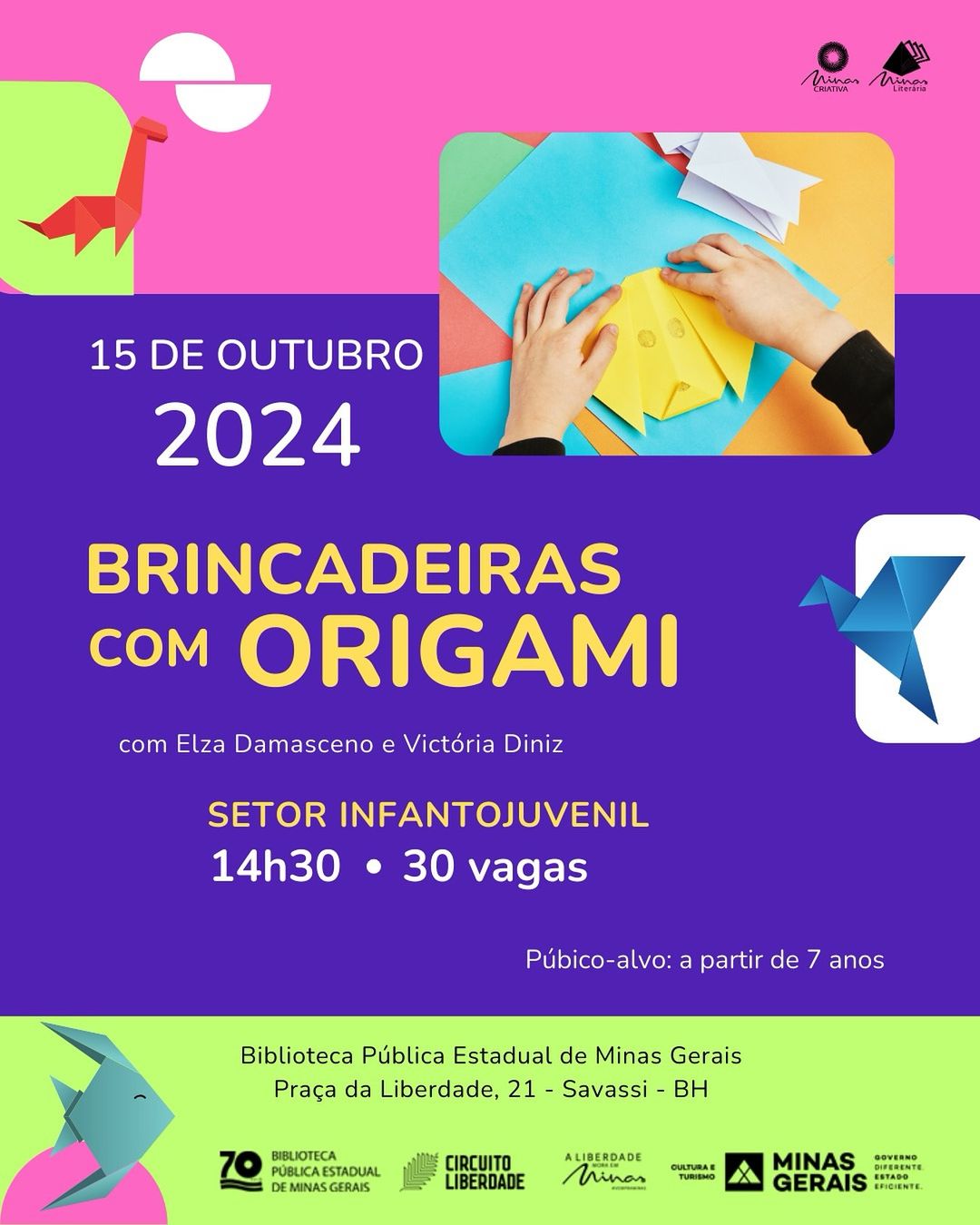 Brincadeiras com Origami na Biblioteca